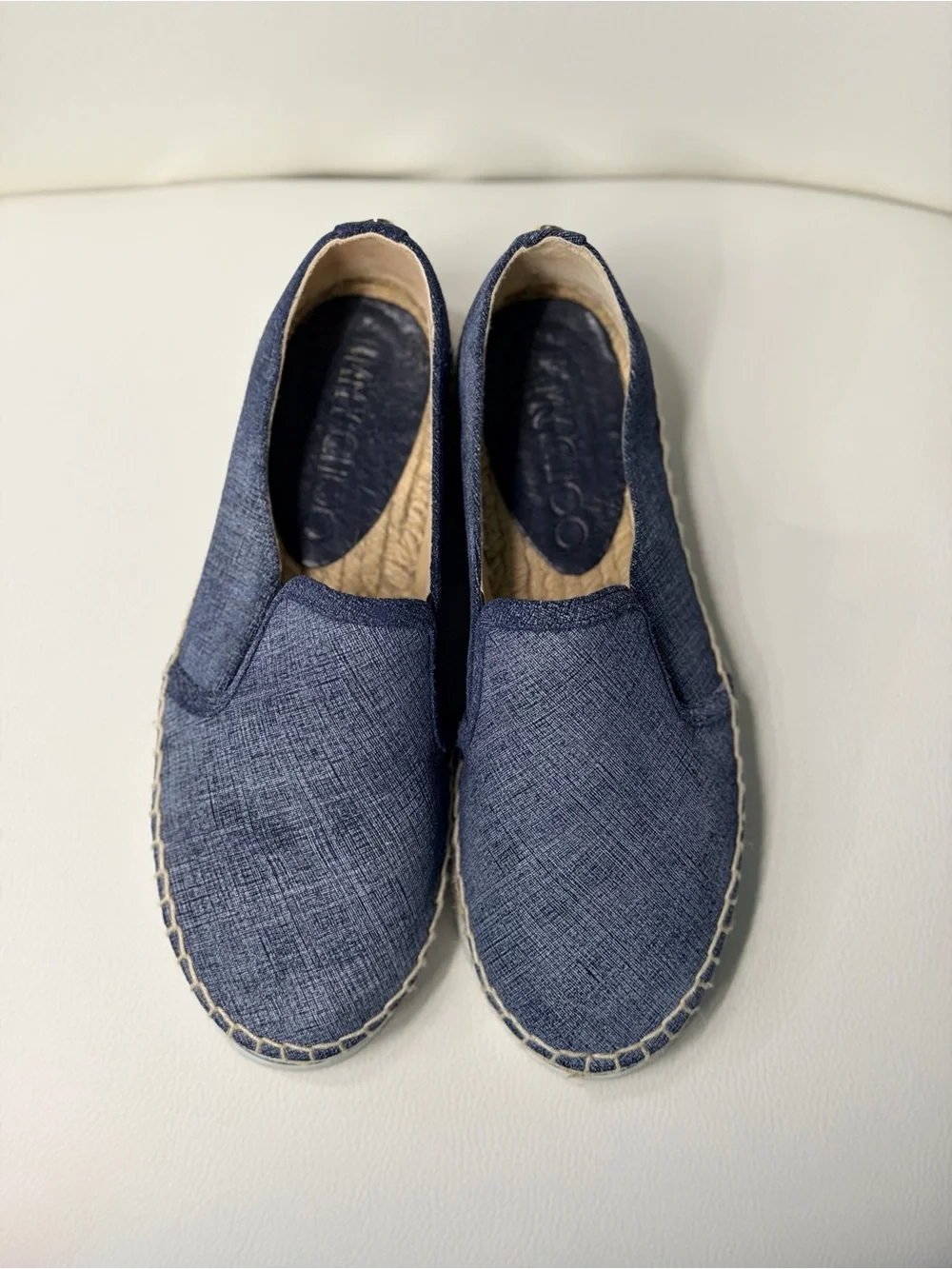 Jimmy Choo Navy Blue Slip-On Espadrilles